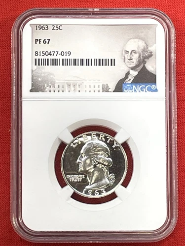 1963 Washington Quarter 25C NGC PF67