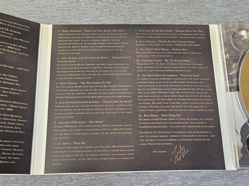 CD Songs Inspired By The Passion Of The Christ Soundtrack 2004 Various Artists Foto 4 de 4