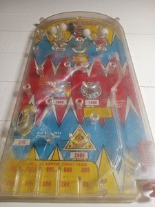 PINBALL MACHINE TOY GAME Vintage Bagatelle 5 Balls Tabletop - WORKS GREAT