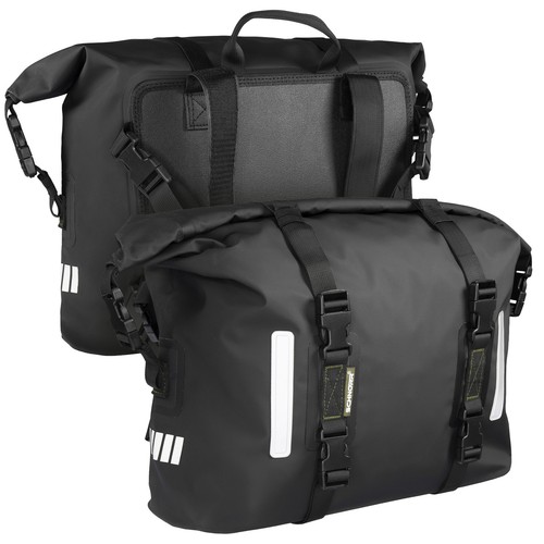 Paire De Sacoches Selle Moto étanches SCHNORR SB30 - 2 X 30 L - Ibex PU