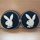Pair Of Vintage Y2K Playboy Bunny Pillow Cushions, 2005, Some Marks, See Desc.