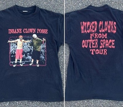 00s Insane Clown Posse band 2 sided Basic Black T shirt vtg