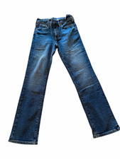 Old Navy Boys Slim Bootcut Dark Wash Denim Cotton Jeans Blue Size 12 Pockets