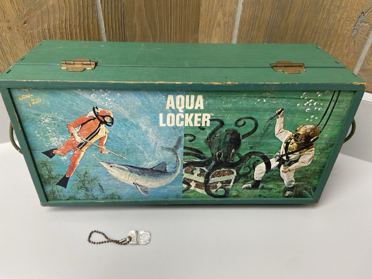 Vintage 1969 GI Joe Footlocker AQUA LOCKER Green w/octopus | eBay