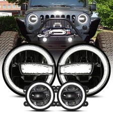 Led Headlight Halo Drl Round Fog Light Combo For Jeep Wrangler Jk 2007-2017 Led Headlight Halo Drl Round Fog Light Combo For Jeep Wrangler Jk 2007-2017