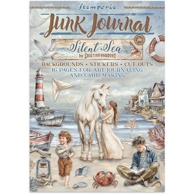 Stamperia A4 Junk Journal Aufkleber, Ausschnitte & Hintergründe - Silent Sea