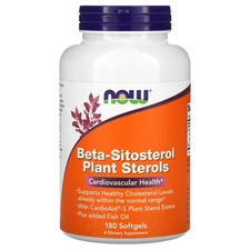 Now Foods Beta-Sitosterol Plant Sterols 180 Softgels GMP Quality Assured