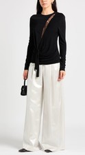 NWT Tom Ford Black Lace-Insert Knotted Waist ...