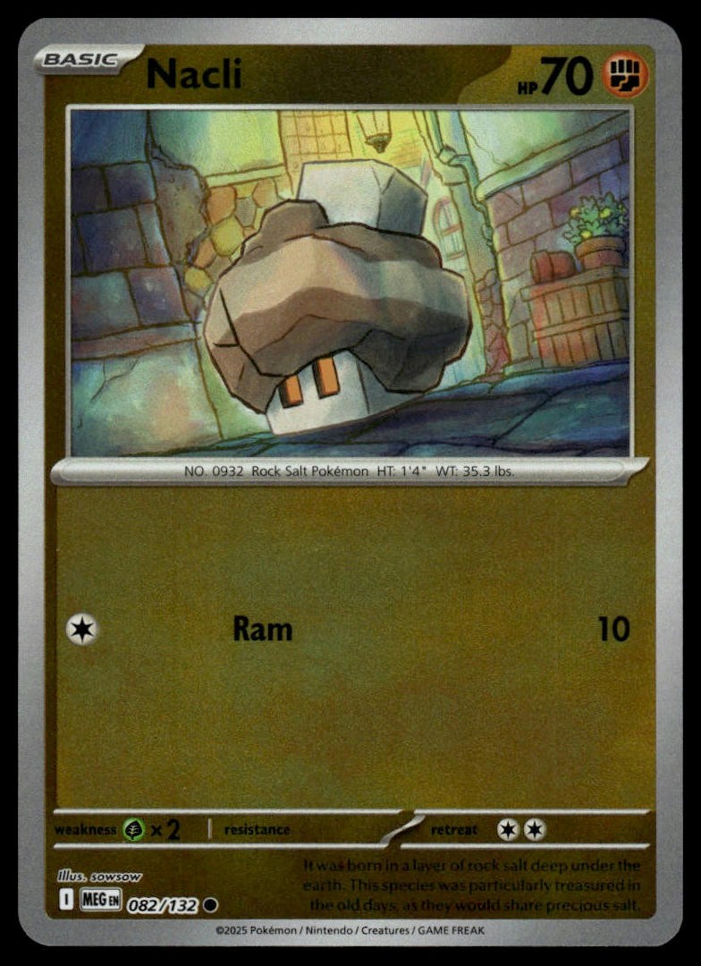 Pokemon Mega Evolution #082/132 Nacli Reverse Holo