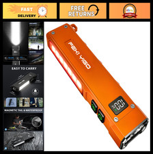 Rechargeable 1800 Lumens EDC Flashlight - UV Light, RGB Modes, Magnetic Base, Wa