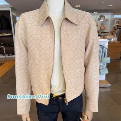 NWT COACH Woman's Signature Zip Front Jacket Light Khaki Choose NWT COACH Woman's Signature Zip Front Jacket Light Khaki Choose