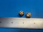 PAIR --1800s CIVIL WAR—-HAND-CARVED CATTLE BOVINE  DICE———C-9