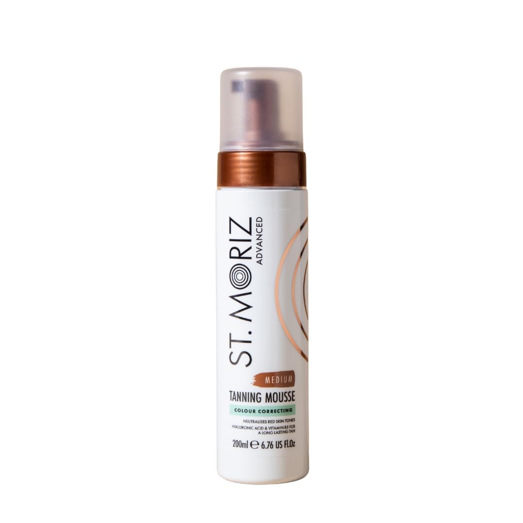 St Moriz Advanced Colour Correcting Tanning Mousse in Medium | With Hyaluronic Acid, Vitamin B5 & Advanced Skin Care Benefits | Neutralises Red Tones | Fast-Drying Vegan Fake Tan Mousse | 200ml - Image 2