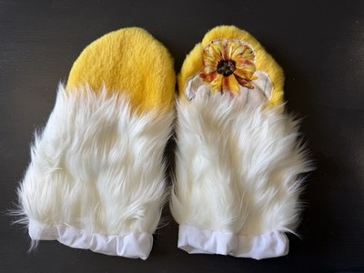 Premade fursuit mitten paws yellow