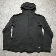 Mountain Hardwear Tipo 2 Divertida Sudadera con Capucha para Mujer XL Negra Rejilla Vellón Media Cremallera Escalador