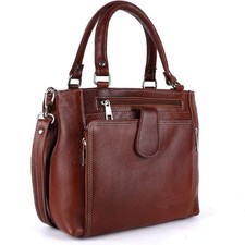Borsa donna marrone portatile
