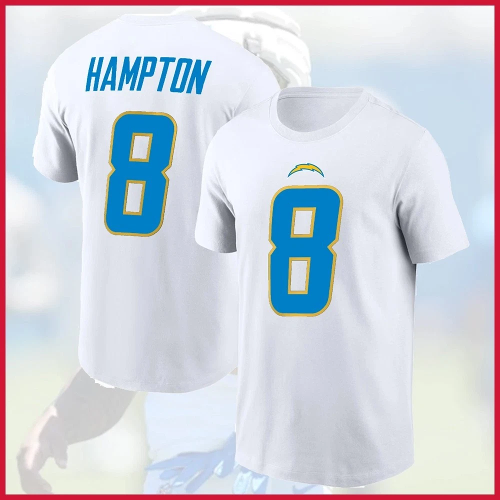 Omarion Hampton #8 Los Angeles Football 2025 Player Name & Number For Fans