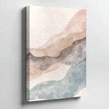 Neutral Toned Abstract Canvas Wall Art Modern Minimalist Earth Tone Decor Print