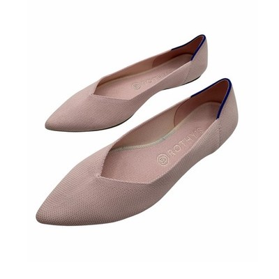 Rothy s The Point Pink Blush Size 9 Ballet Flats Comfort Washable Luxe Chic