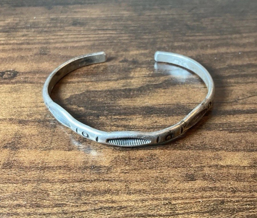 Thin Solid Sterling Silver 925 Bracelet .6 Oz CA … - image 1