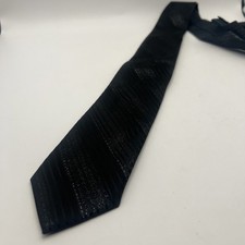 J. Ferrari Classy Black Striped Necktie Fashion Classic 57x2.5