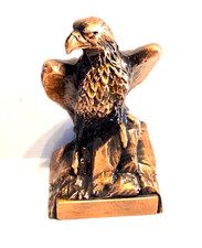 Vintage Metal Eagle Coin Bank Banthrico Inc Chicago Copper Tone