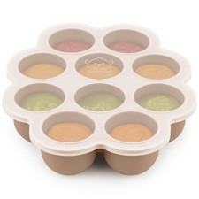 Silicone Food Freezer Trays W/ Lid 2oz x 10 Pods Baby Food Storage Containers