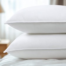 Bed Pillows Queen Size Set of 2, Hotel Collection Down Alternative Pillows fo...