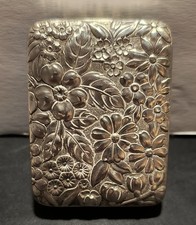 Vintage  Gorman #47 Sterling  Silver Antique  KEY CASE with  Floral Design