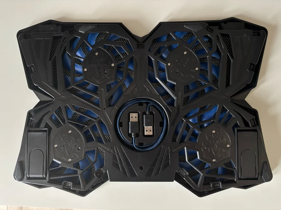 ⭐️ Amnie Laptop-Kühler 15,6-17" Notebook | 4 Lüfter | Blaues LED | USB | TOP ⭐️ - Bild 4 von 4