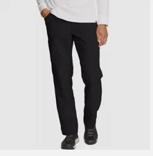 NEW Eddie Bauer Men's 34x32  Rainier Tech Pants Black Outdoor Cargo fleece lined