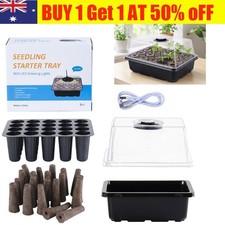 Seed Starter Tray 20 Cells Seedling Starter Kit with Grow Light Seed Germination