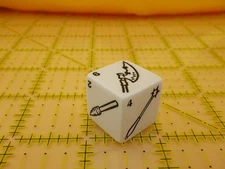 Weapon Die #2 - 19mm D6 Die RPG Tabletop Roleplay Games CCG Supply Tools Random