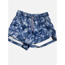 Athleta Girl Shorts Kids XS 6 Blue Tie Dye Activewear Athletic Running Gym