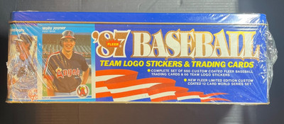 1987 Fleer- COMMEMORATIVE COLLECTOR'S TIN- Logo Stickers & Cards - Read & View