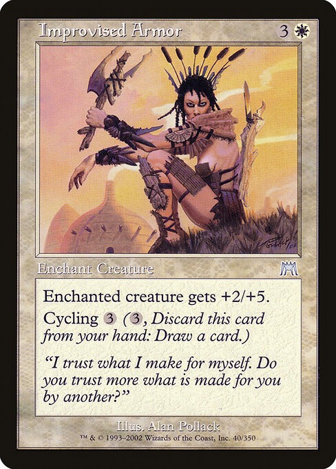 Improvised Armor NonFoil Onslaught 40 NM MTG
