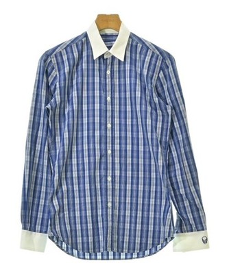 lucien pellat-finet Casual Shirts BluexWhite(Check Pattern) S 2200664620134