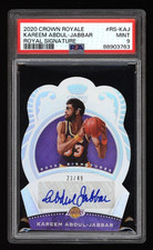POP 3! Kareem Abdul-Jabbar Auto 2020 Panini Crown Royale Royal Signatures /49