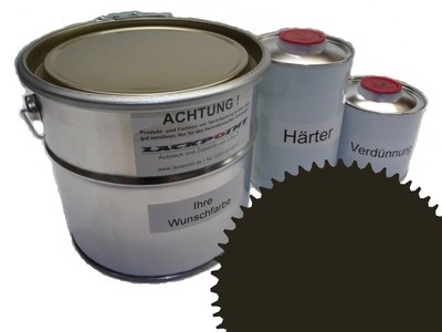 1,5 Liter Set 2K Bodenfarbe Fussboden RAL 6022 Vinyl-Epoxid-Lack Lackpoint Glan