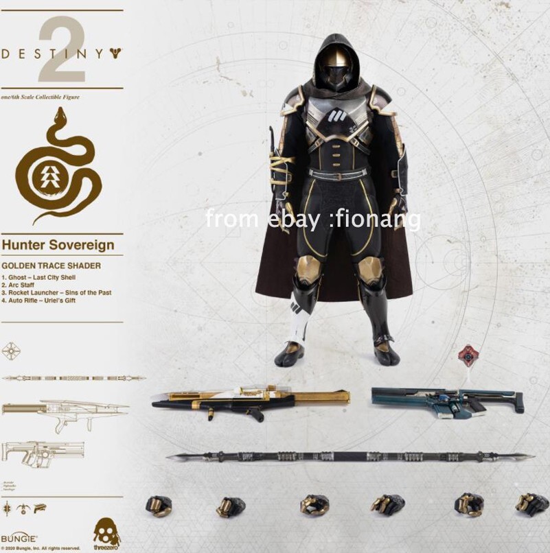 ThreeZero Destiny 2 Guardian Hunter 1/6 Soldiers Black Gold | eBay