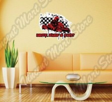 Drive Hard Fast Cart Racing Motor Wall Sticker Interior Decor 25"X20"