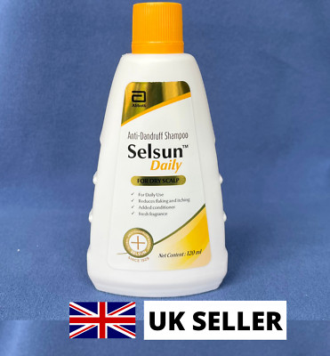 ABBOTT SELSUN ANTI-SCHUPPEN-SHAMPOO 120 ML TROCKENE KOPFHAUT UK VERKÄUFER