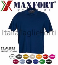 TAGLIE FORTI UOMO MAXFORT 5000 POLO MANICA CORTA MAGLIA MEZZA MANICA T-SHIRT 