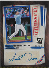 2020 Donruss Classified Signatures Blue Hunter Dozier 40/49
