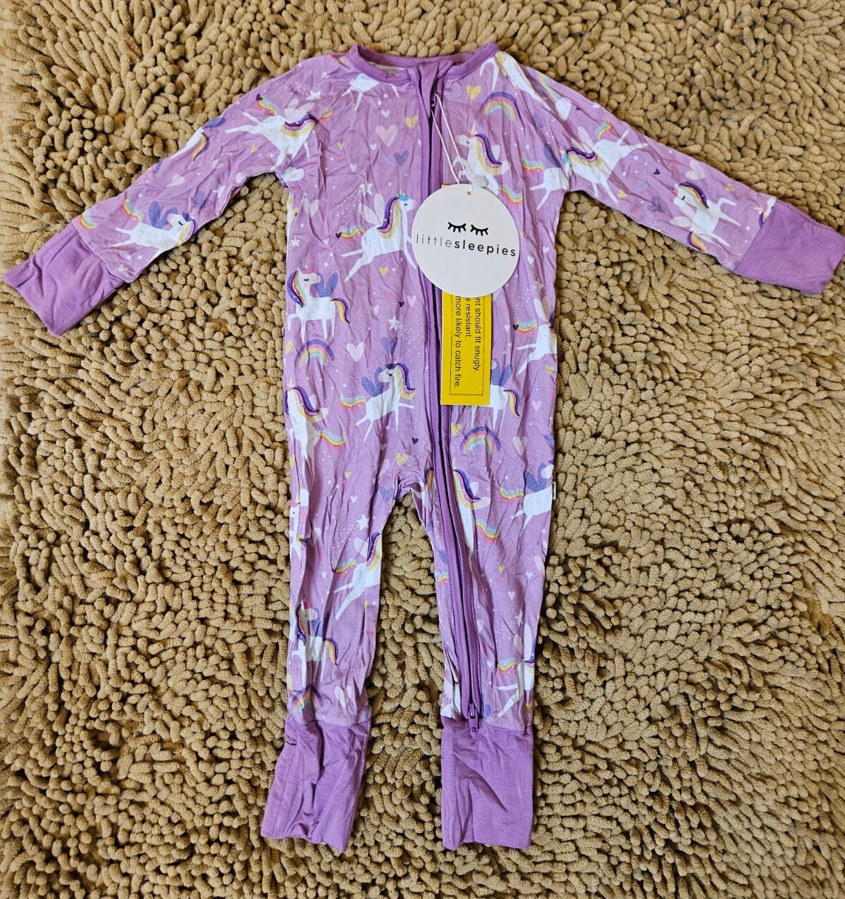 NWT Little Sleepies Sienna's Unicorn's Print Bamboo Zippy Sleeper 3-6 ...
