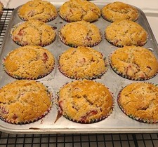 1 Dozen 12 Deliciously Moist Homemade Strawberry Muffins Baked Fresh To Order