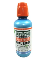 Lot of 3 TheraBreath Oral Rinse Invigorating Icy Mint 12 Hours 16 Fl Oz 08/2027
