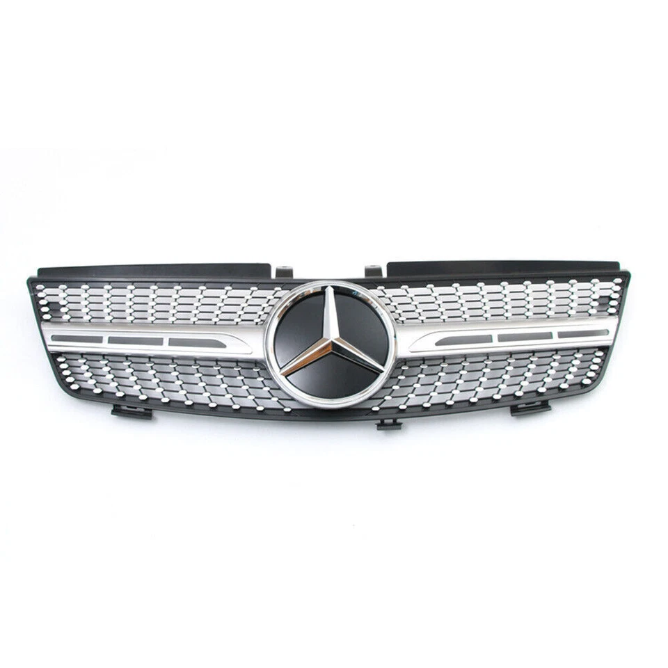 Front Grille w/Emblem For Mercedes Benz W164 ML320 ML350 ML500 2005-2008 Grill Foto 2 de 4