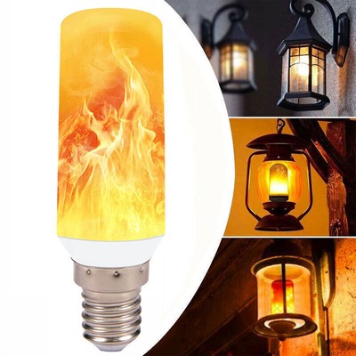 LED Licht Fackel Feuer Lampe E12/E14/E27/B22 Flammen Effekt Glühbirne Birne DE