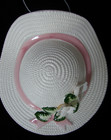 Ceramic Wall Pocket Planter Vase White Straw Hat Sun Hat